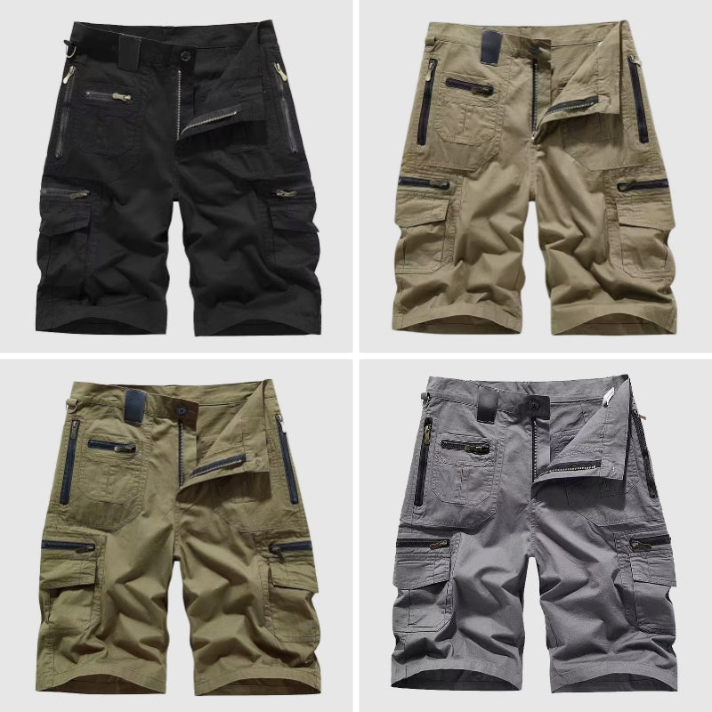 Korte broek heren | Cargo shorts met ritszakken