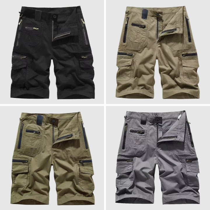 Korte broek heren | Cargo shorts met ritszakken