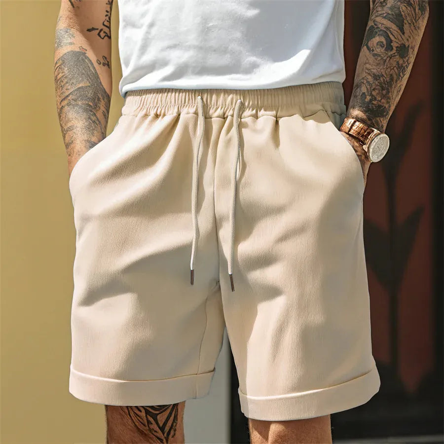 Korte broek heren | Casual shorts met trekkoord