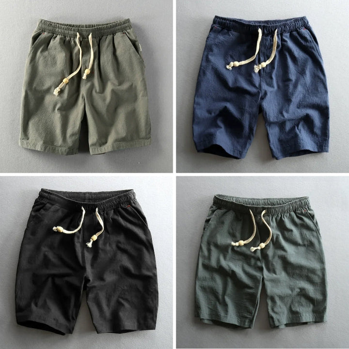 Korte broek heren | Katoen met elastische taille