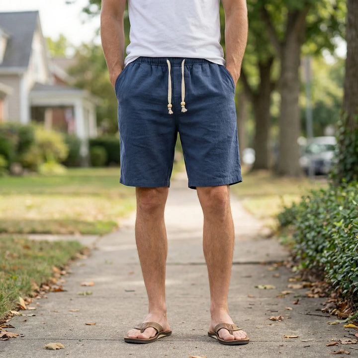 Korte broek heren | Katoen met elastische taille