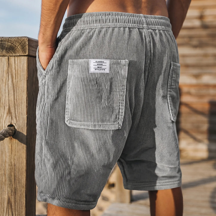 Korte broek heren | Luxe corduroy zomershort