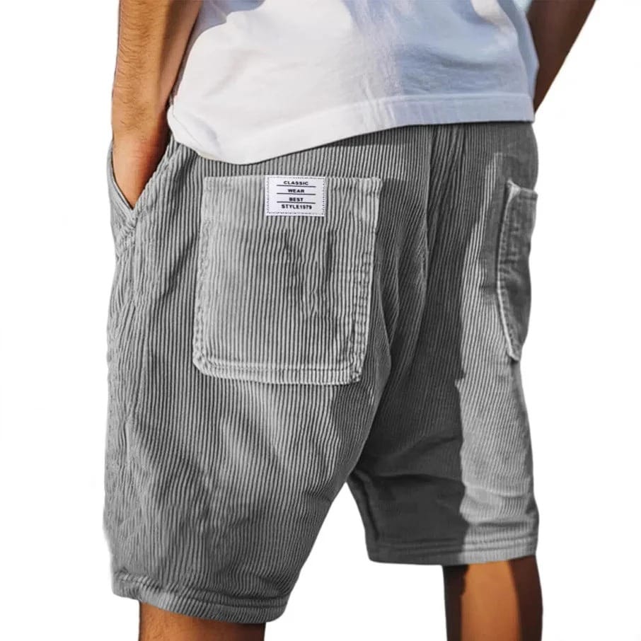 Korte broek heren | Luxe corduroy zomershort