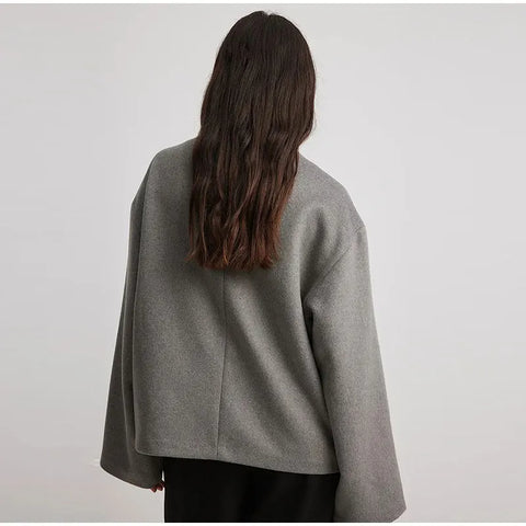 Korte jas dames | Elegante winterjas met dubbele knopen