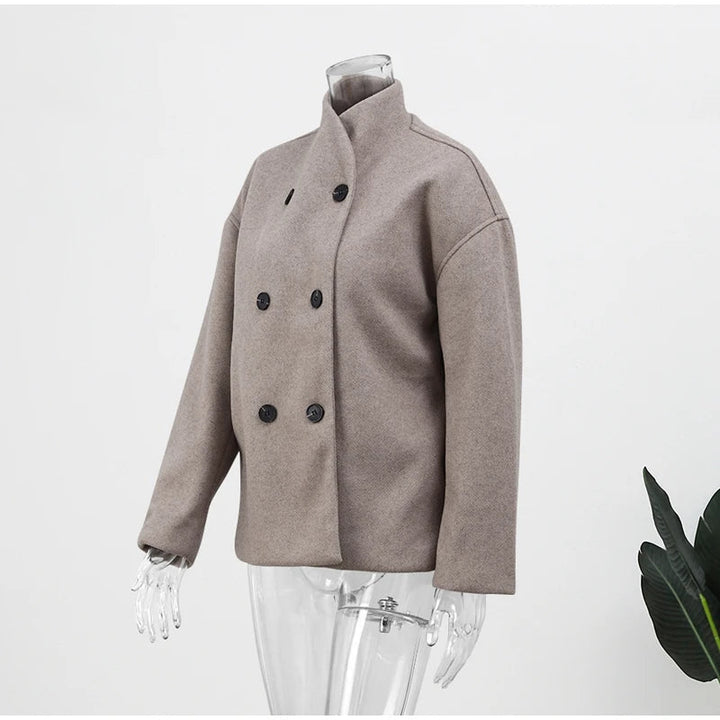 Korte jas dames | Elegante winterjas met dubbele knopen