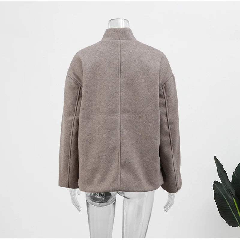 Korte jas dames | Elegante winterjas met dubbele knopen