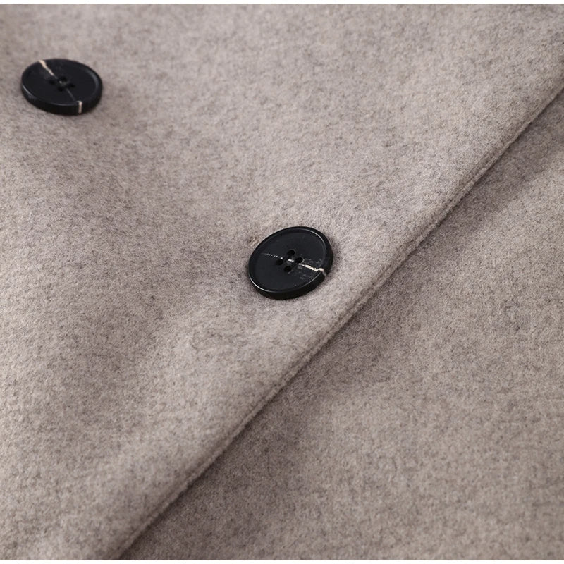 Korte jas dames | Elegante winterjas met dubbele knopen