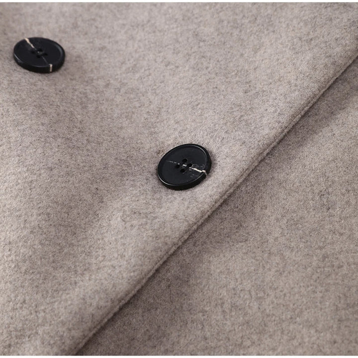 Korte jas dames | Elegante winterjas met dubbele knopen