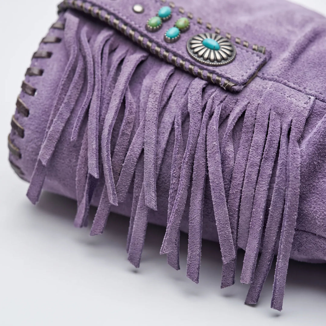 Laarzen dames | Western boots met blokhak en franjes