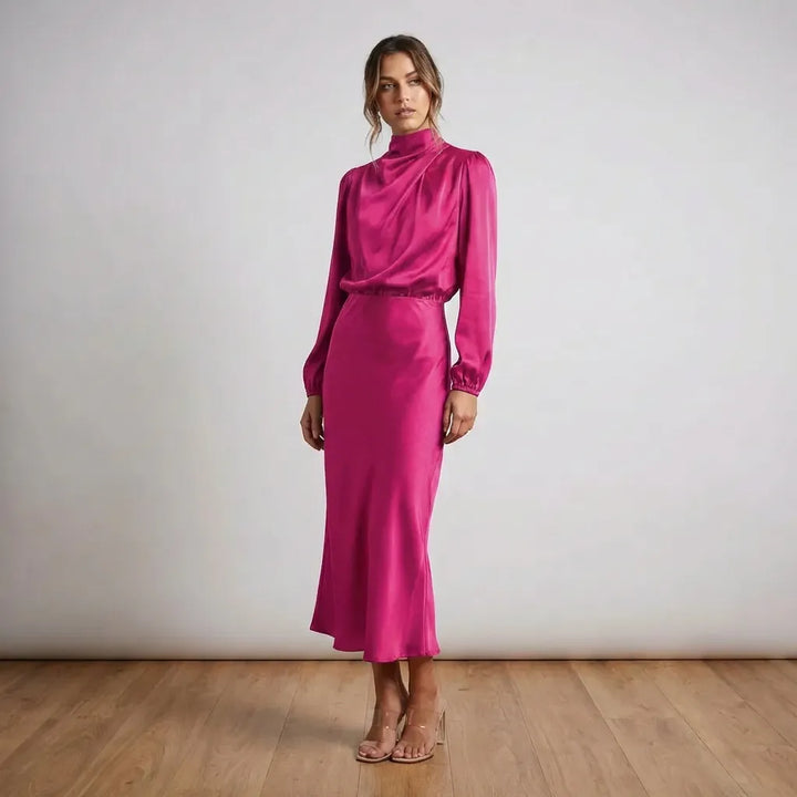 Lange Avondjurk Met Col -  Lumerelle