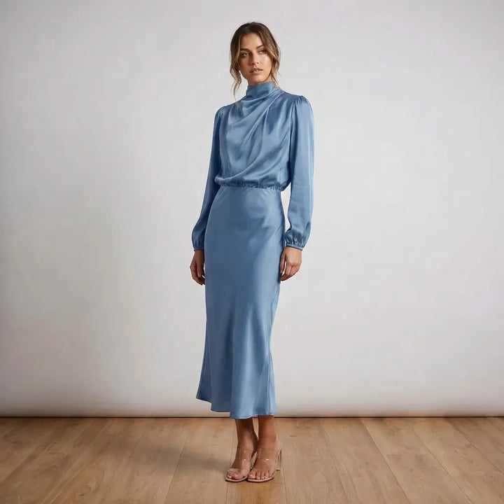 Lange Avondjurk Met Col -  Lumerelle