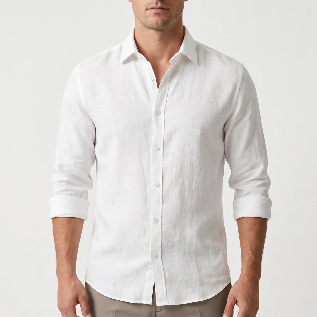 Linnen overhemd heren | Zomer shirt met korte mouw