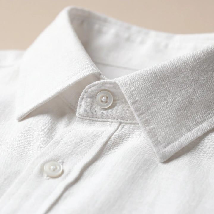 Linnen overhemd heren | Zomer shirt met korte mouw