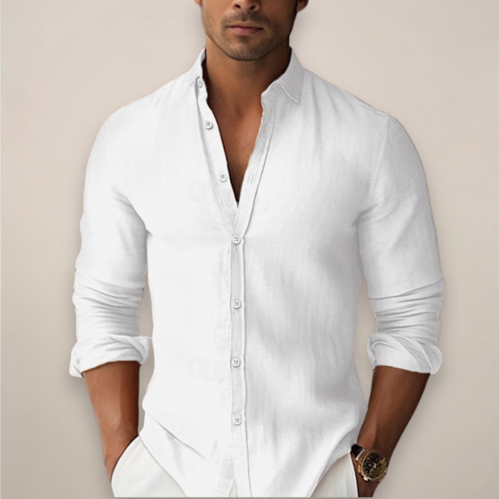 Linnen overhemd heren | Zomer shirt met korte mouw