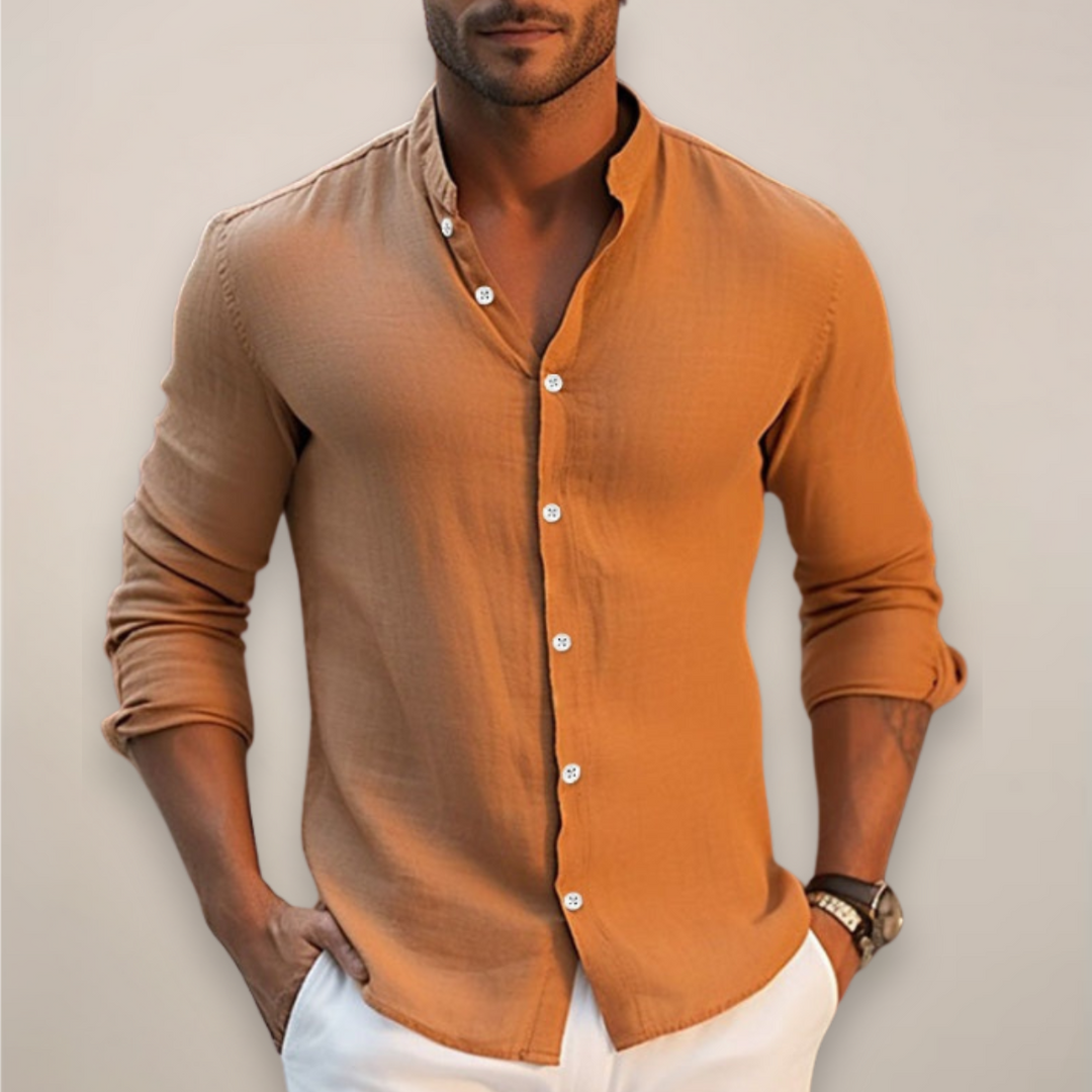 Linnen overhemd heren | Zomer shirt met korte mouw