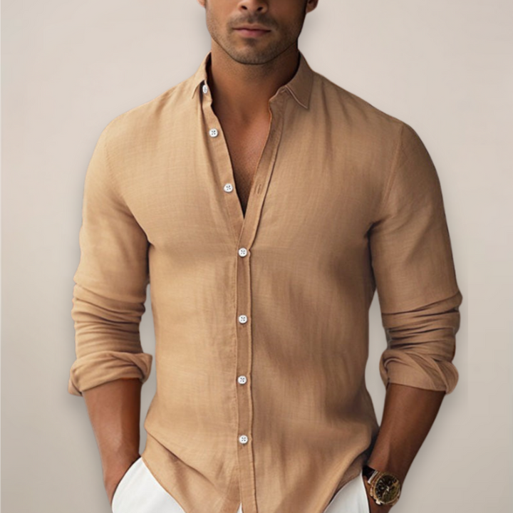 Linnen overhemd heren | Zomer shirt met korte mouw