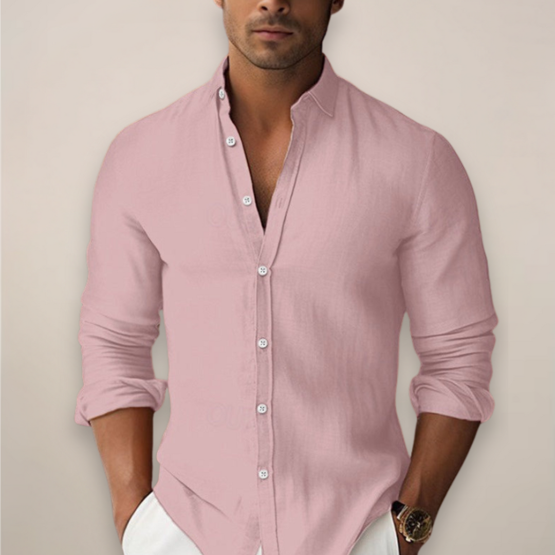 Linnen overhemd heren | Zomer shirt met korte mouw