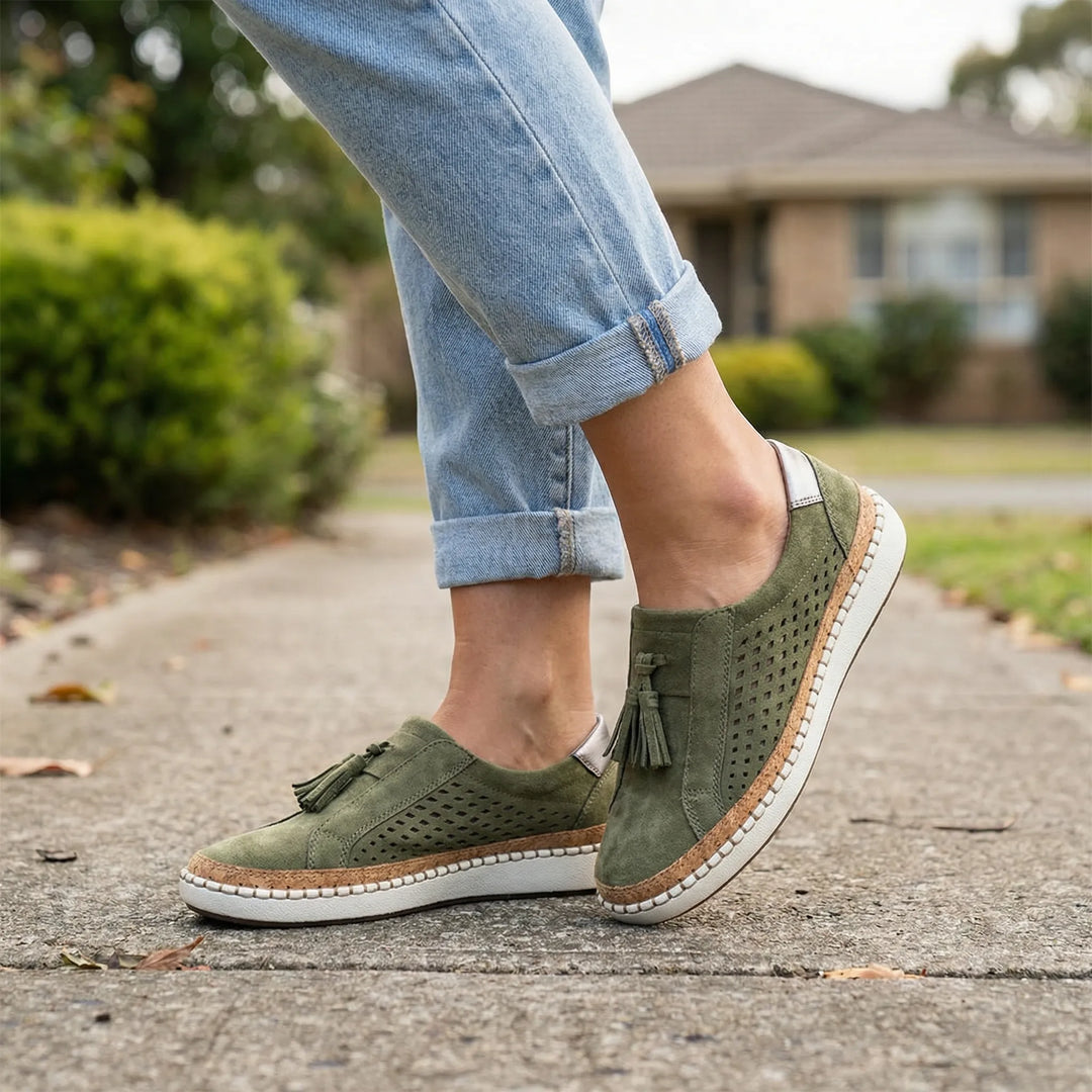 Loafers dames | Casual instappers met perforatie