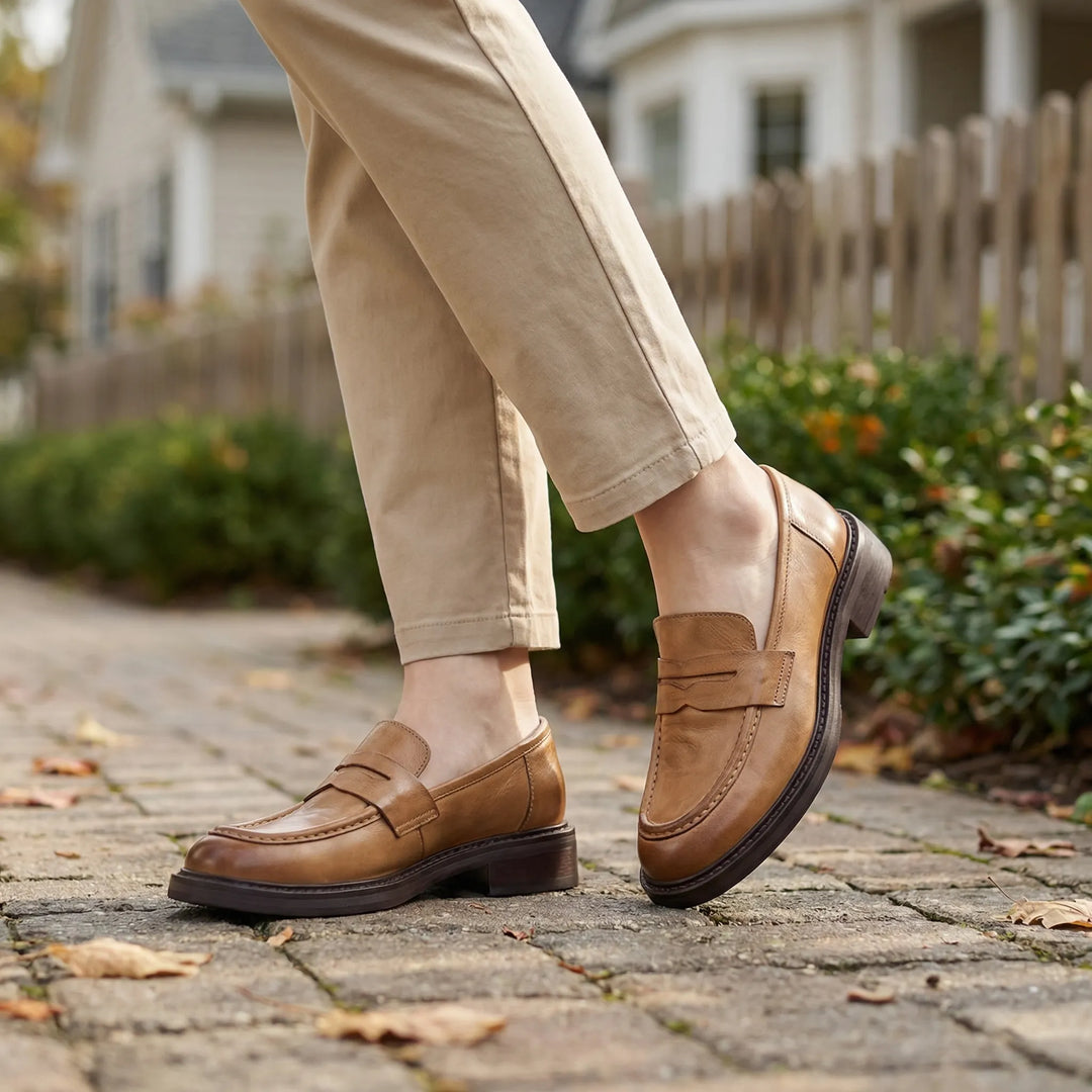 Loafers dames | Klassieke instappers met blokhak