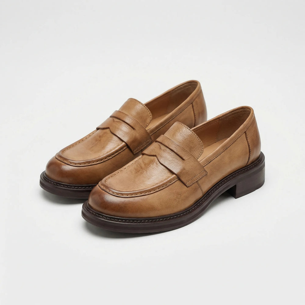 Loafers dames | Klassieke instappers met blokhak