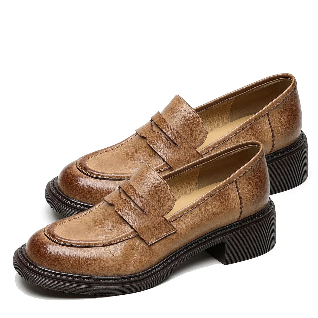 Loafers dames | Klassieke instappers met blokhak