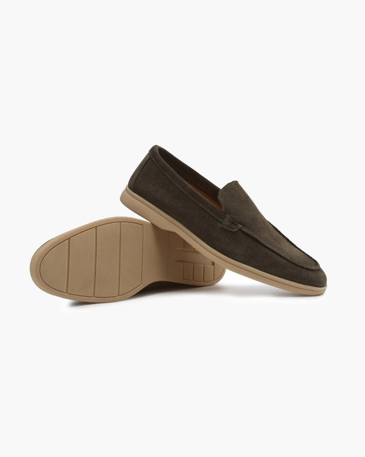 Loafers heren | Suède instappers met comfortabele zool