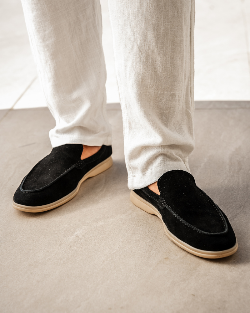 Loafers heren | Suède instappers met comfortabele zool