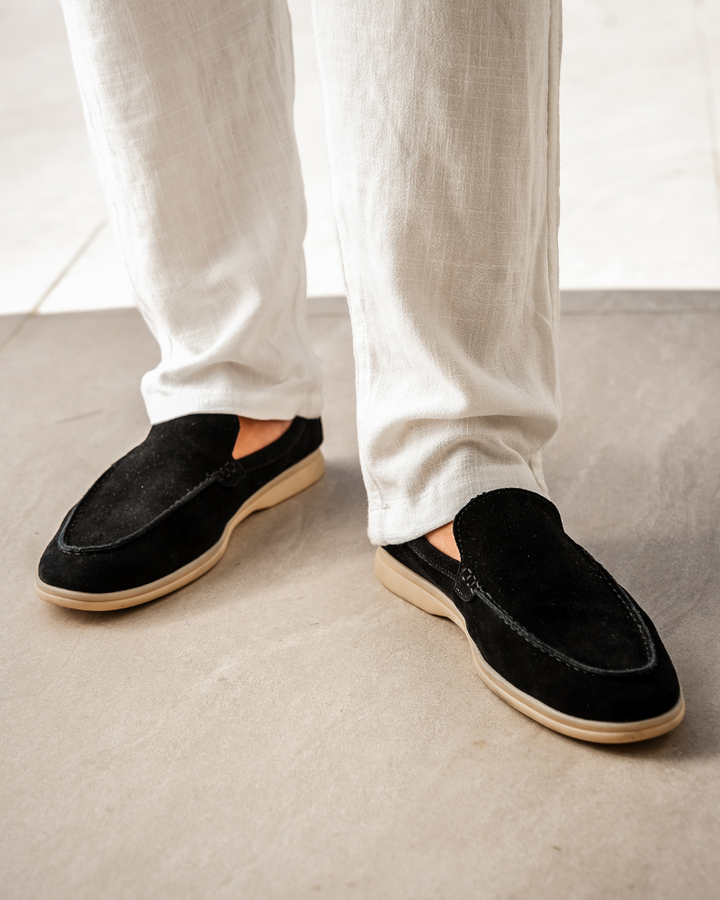 Loafers heren | Suède instappers met comfortabele zool