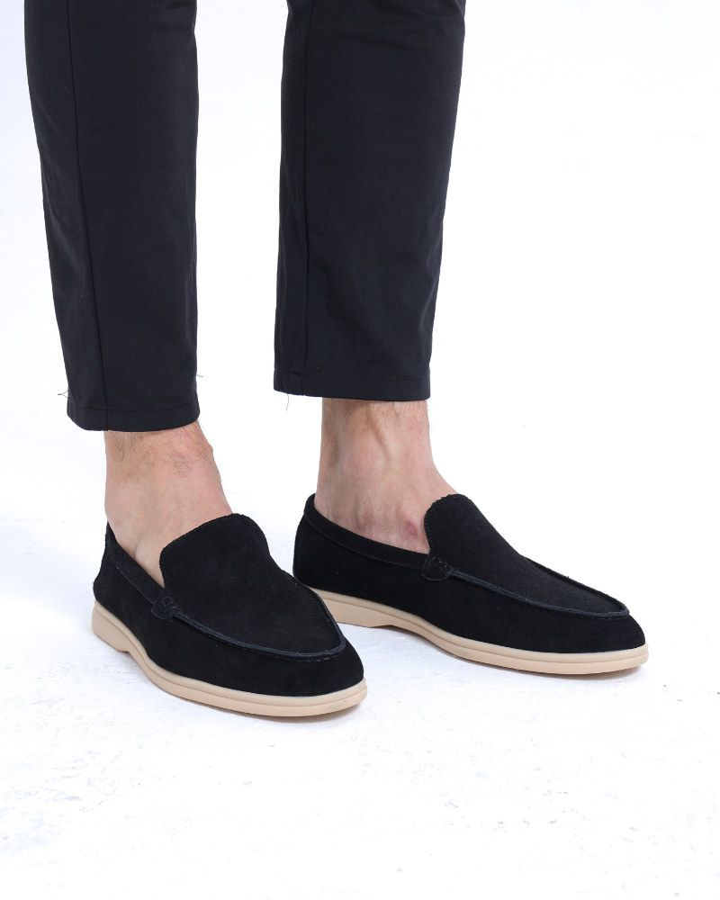 Loafers heren | Suède instappers met comfortabele zool