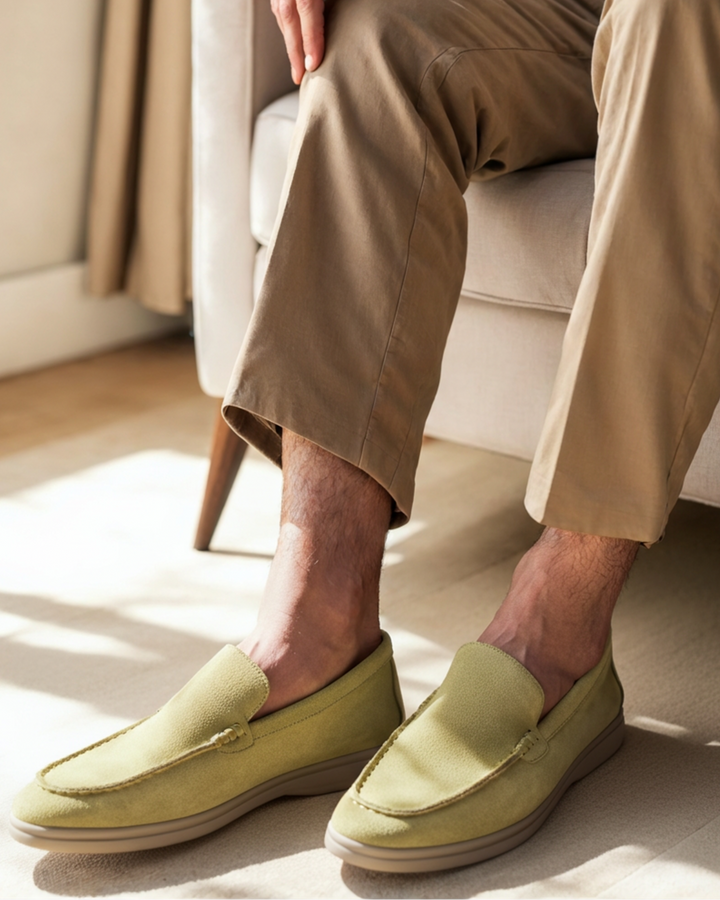 Loafers heren | Suède instappers met comfortabele zool