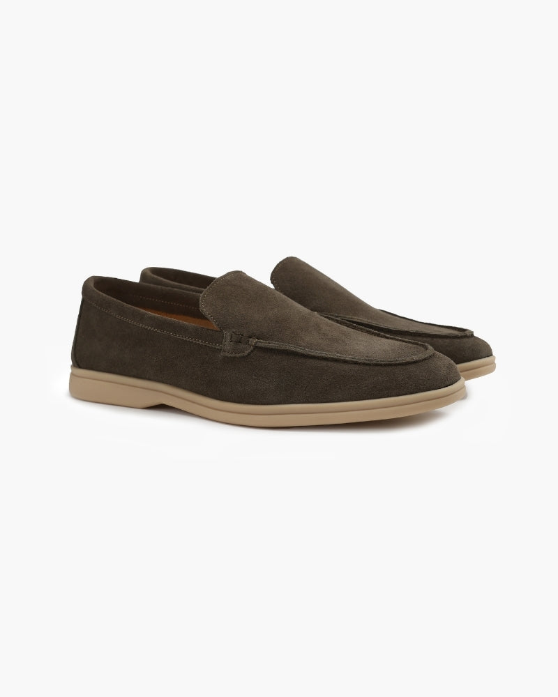 Loafers heren | Suède instappers met comfortabele zool
