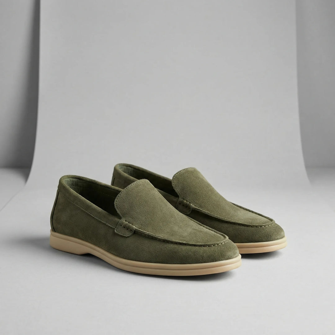 Loafers heren | Suède instappers met comfortabele zool
