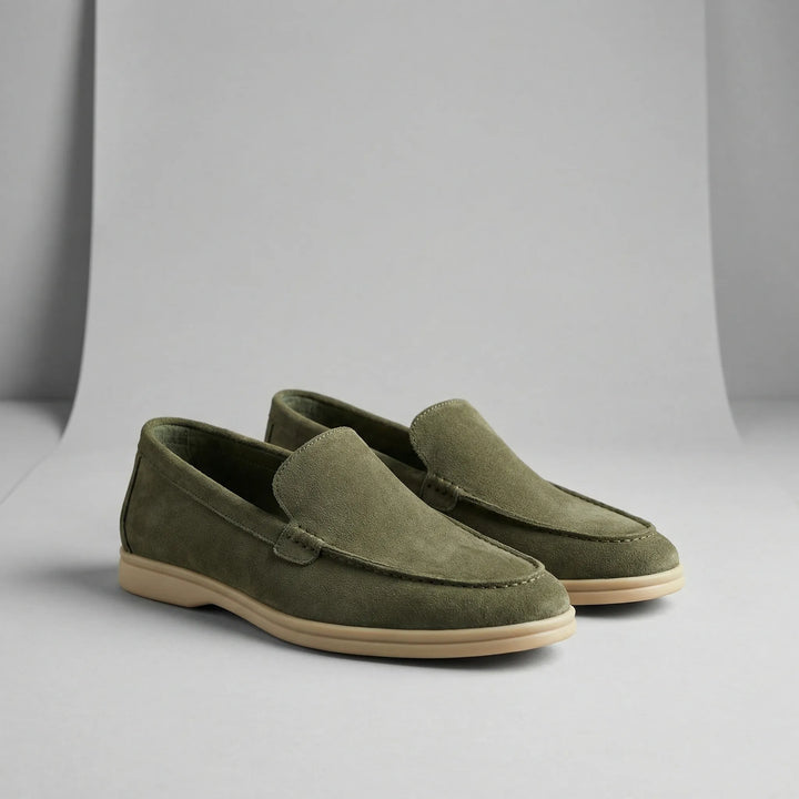Loafers heren | Suède instappers met comfortabele zool