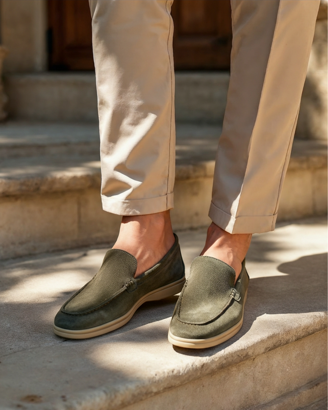Loafers heren | Suède instappers met comfortabele zool