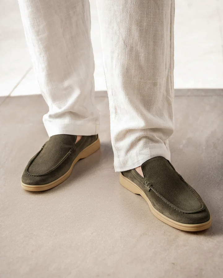 Loafers heren | Suède instappers met comfortabele zool