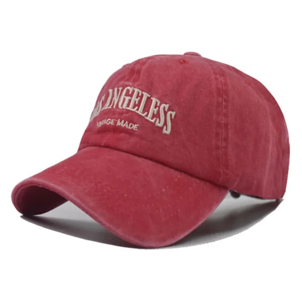 Los-angeles-vintage-baseball-cap-red