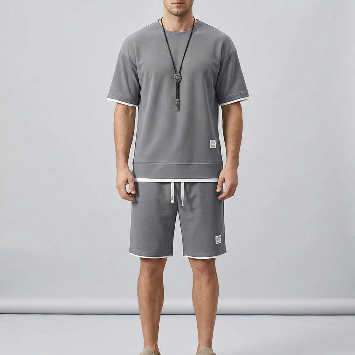 Loungewear set heren | Relaxed fit set met t-shirt en broek