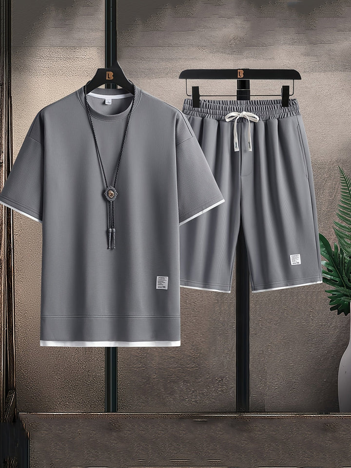 Loungewear set heren | Relaxed fit set met t-shirt en broek