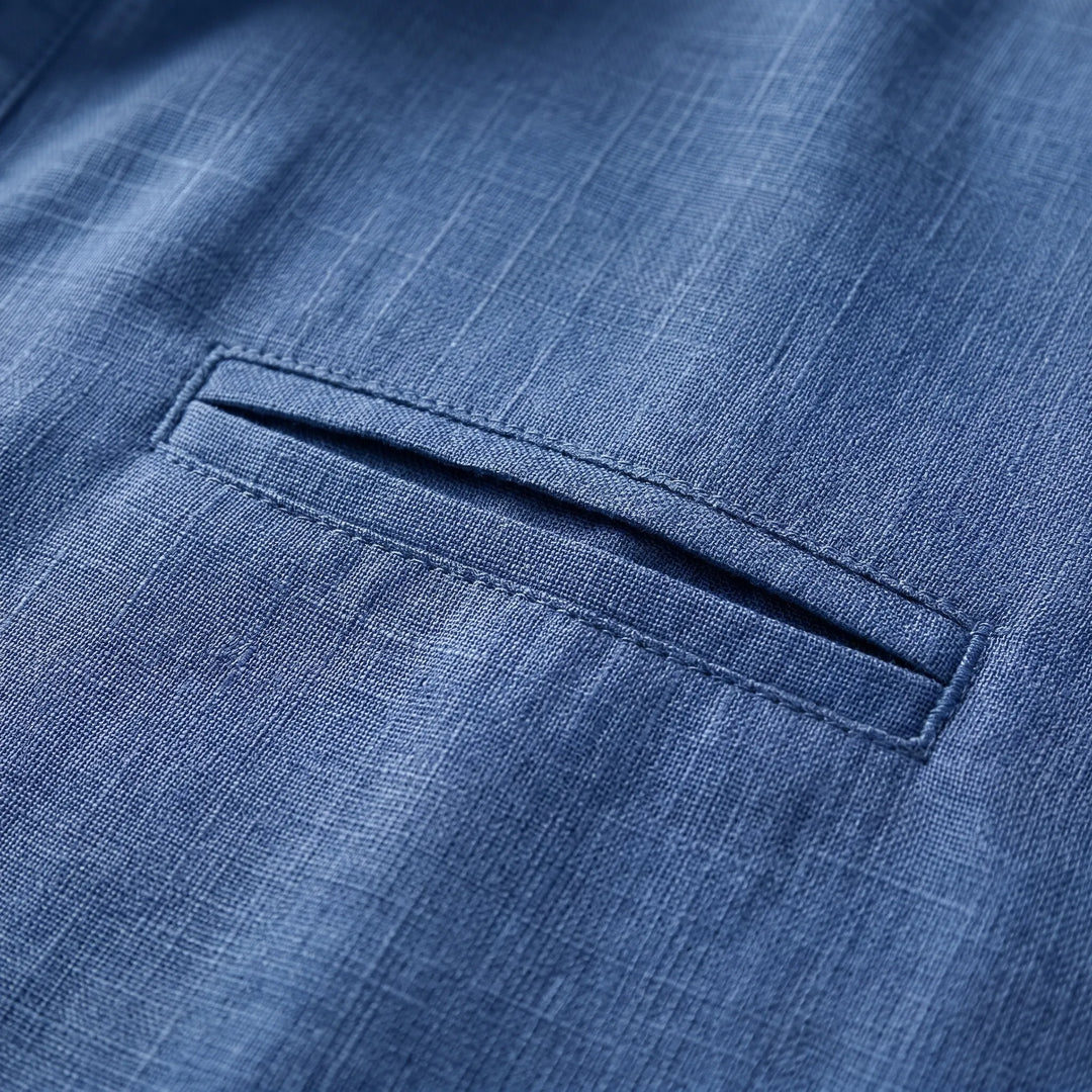 Luchtig overhemd heren | Casual shirt met lange mouwen