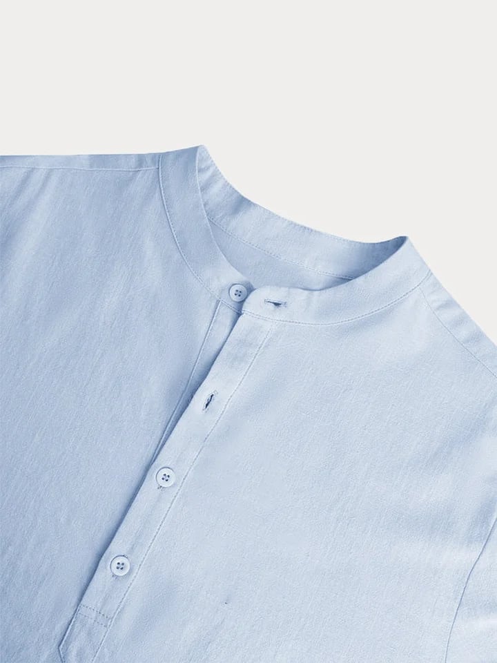 Luchtig overhemd heren | Casual shirt met lange mouwen