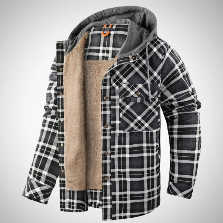 LumberHood | Heren gevoerde ruitjas met capuchon