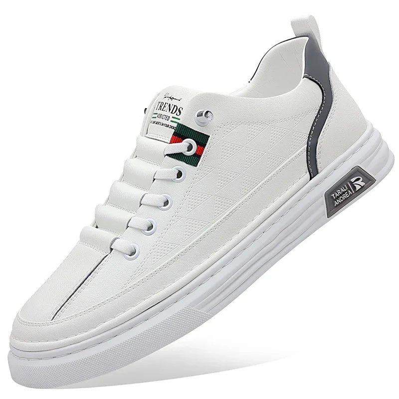 Heren sneakers | Bruine leren schoenen met sportieve zool