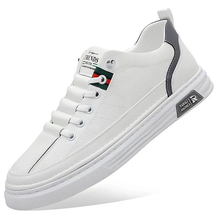 Heren sneakers | Bruine leren schoenen met sportieve zool