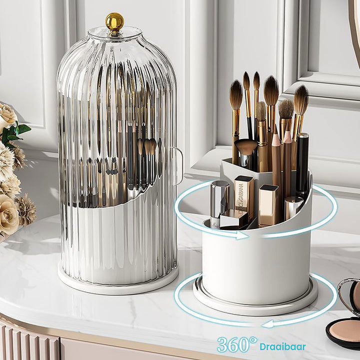 Elegante 360° draaiende Make-up Brush Organizer