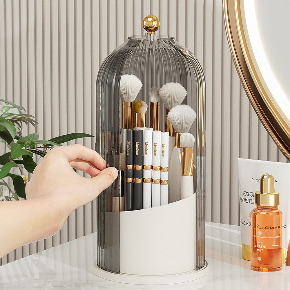 Elegante 360° draaiende Make-up Brush Organizer