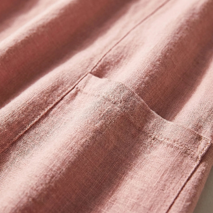 Maxi-jurk voor dames | Mouwloze zomerjurk met zakken