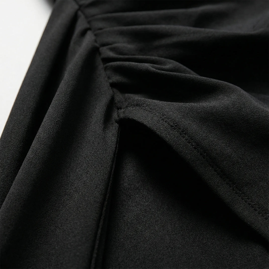 Maxi jurk dames | Elegante strapless jurk met hoge split