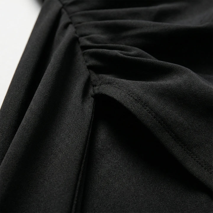 Maxi jurk dames | Elegante strapless jurk met hoge split