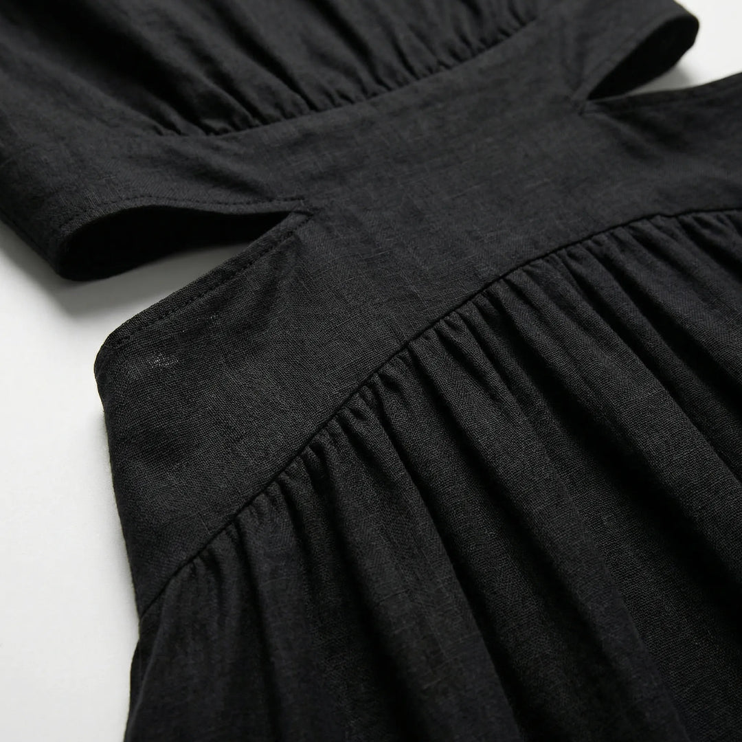 Maxi jurk dames | Elegante zomerjurk met cut-out en mouwloos design