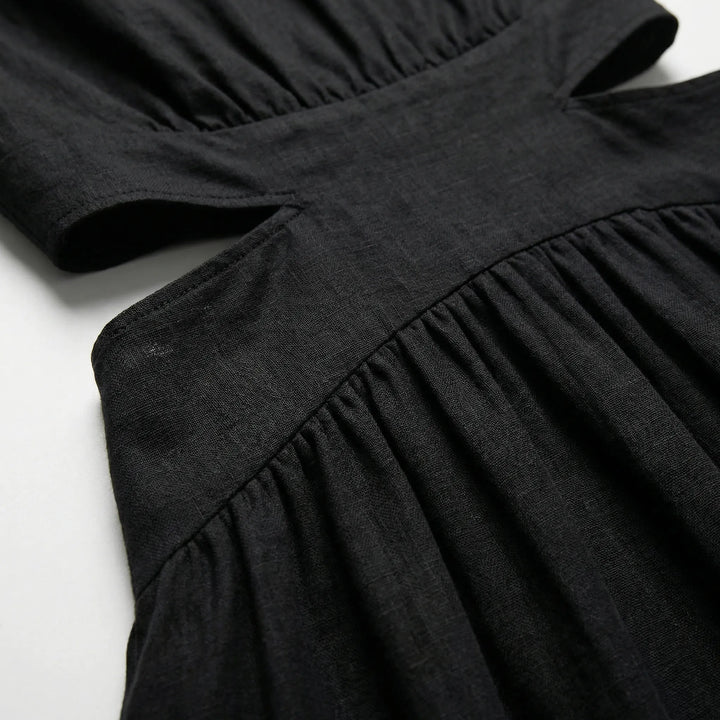 Maxi jurk dames | Elegante zomerjurk met cut-out en mouwloos design